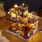 Cherish Time Dollhouse Kit - Miniature Wizardi Roombox Kit with LED Light F07M51-75-ES008-A